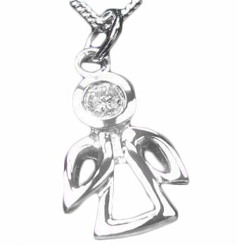 Silver Kids Angel Pendant 